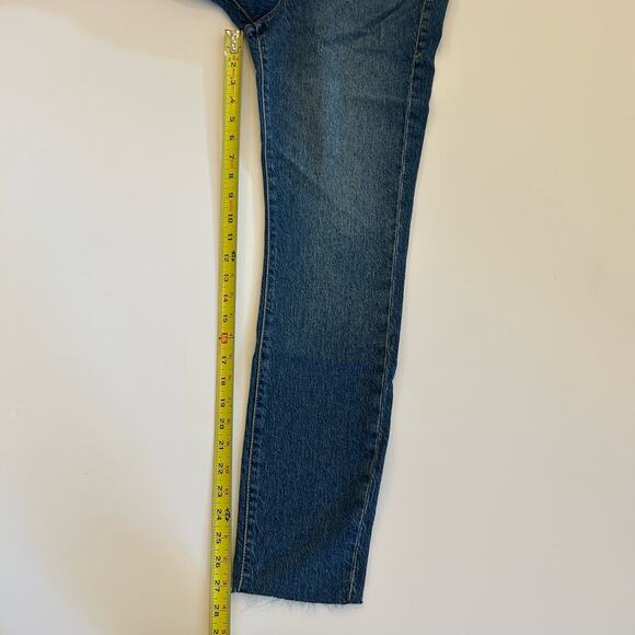NWT Good American Womens Good Classic Blue 940 Hi-Rise Raw Hem Jean 4/27 - Picture 12 of 16